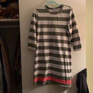 Fitted striped T-shirt dress